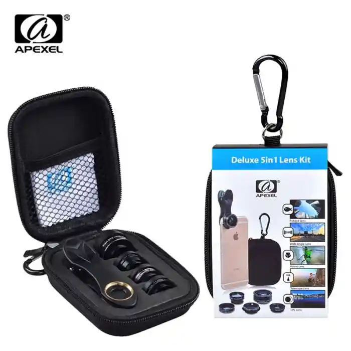 Apexel 5 in 1 HD Camera Lens KIT